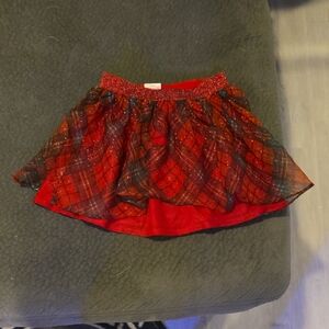 Holiday Time Festive Red Plaid Skirt